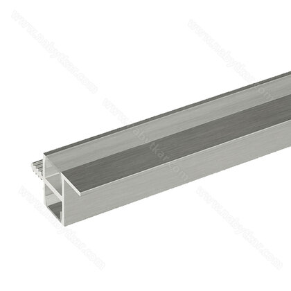 LED PROFIL - 28x19mm, Profil - INOX, 3,5m na čelo korpusu, (bez krycej lišty)/Zobal LED PROFIL - 28x19mm, Profil - INOX, 3,5m na čelo korpusu, (bez krycej lišty)/Zobal