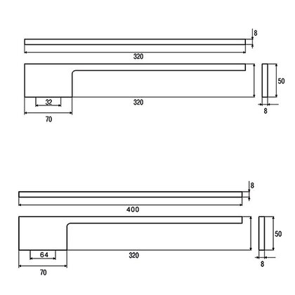 Vešiak VA09 - chróm, na uteráky / Gamet