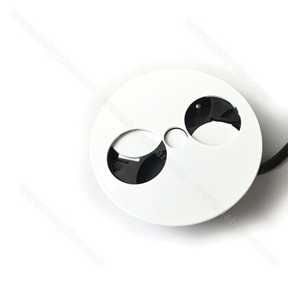 Stolová. otočná zásuvka TWIST 931.252 2Z 2x230V 2,0m kábel, biela matná