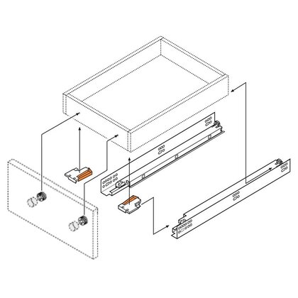 Tandem PLUS 560H skrytý plnovýsuv 30kg Blumotion-..... - KOMPLET  Tandem PLUS 560H skrytý plnovýsuv 30kg Blumotion-..... - KOMPLET