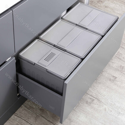 Kôš na odpadky 740-700 x 490-400 x 270, 50l. antracit,do 800 mm /Irone