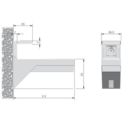 Podperka Kalabrone Maxi 25-50 mm matný chróm