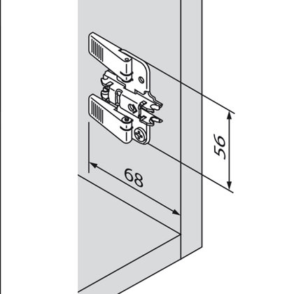 Krížová montážna platnička INSERTA 174H7100I / Blum