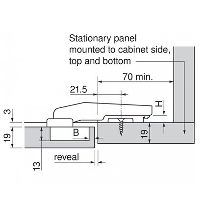 Záves Clip Top Blumotion priamy INSERTA  s perom  79B9590 / Blum