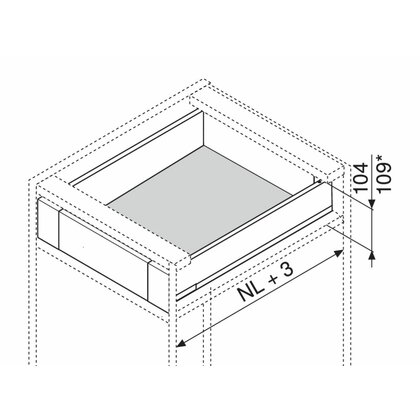 Legrabox, bočnice 770M5002S biele, 500 mm /Blum Legrabox, bočnice 770M5002S biele, 500 mm /Blum