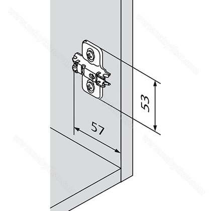Platnička CLIP H3 EXPANDO s hmoždinkami 174E6130.01 /Blum