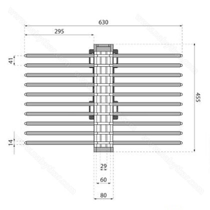 Výsuvný vešiak s tlmením 2 ramenný na nohavice typ V pre širku 700mm 