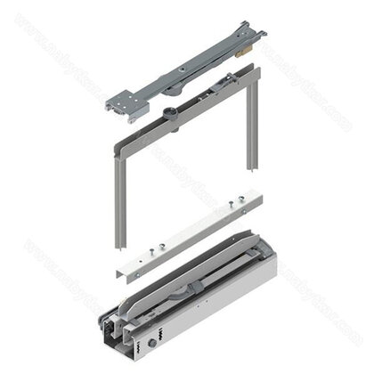 MAXIMA - Výsuv horný a dolný FULTERER- OTOČNY do potr.košov Maxi-midi,80 kg,mal.striebro DS/Rejs