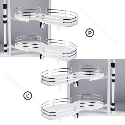 Erg.roh.kôš ASTON "100" 2 pol. s tlmením, chróm+biela / Iron Line