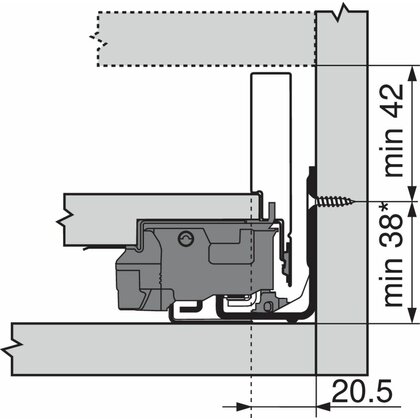 Legrabox, bočnice 770N5002S Orion sivá matná, 500 mm /Blum Legrabox, bočnice 770N5002S Orion sivá matná, 500 mm /Blum