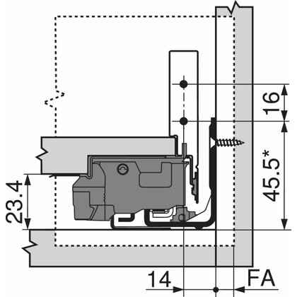 Legrabox, bočnice 770N5002S Orion sivá matná, 500 mm /Blum Legrabox, bočnice 770N5002S Orion sivá matná, 500 mm /Blum