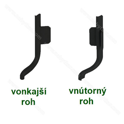 Gripless- uholník na profil typ -"L", 90°, čiena Gripless- uholník na profil typ -"L", 90°, čiena