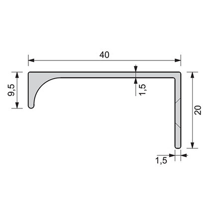 Madlo U09 rádius R9 C-23 zlato