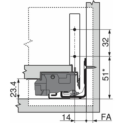 Legrabox, bočnice 770M3502S biele, 350 mm /Blum