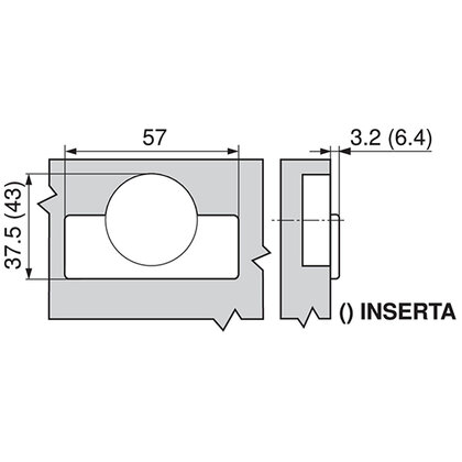 Záves CLIP TOP 110° polonaložený, bez pružiny 70T3650.TL /Blum