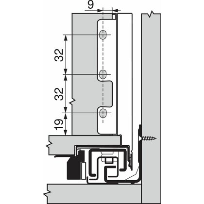 Legrabox, bočnice 770K4502S Orion sivá matná, 450 mm /Blum