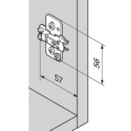 Platnička CLIP 3D H0 bez euro skr. 173H7100 ONYX /Blum Platnička CLIP 3D H0 bez euro skr. 173H7100 ONYX /Blum