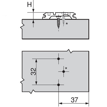 Platnička CLIP 3D H0 bez euro skr. 173H7100 ONYX /Blum Platnička CLIP 3D H0 bez euro skr. 173H7100 ONYX /Blum