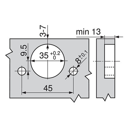 Záves INSERTA 70T3790.TL vložený, bez pera  /Blum