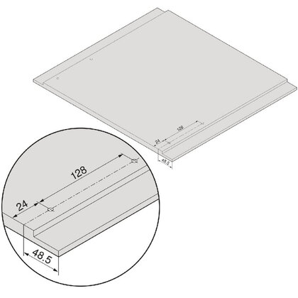 Legrabox, bočnice 770C3502S biele, 350 mm /Blum
