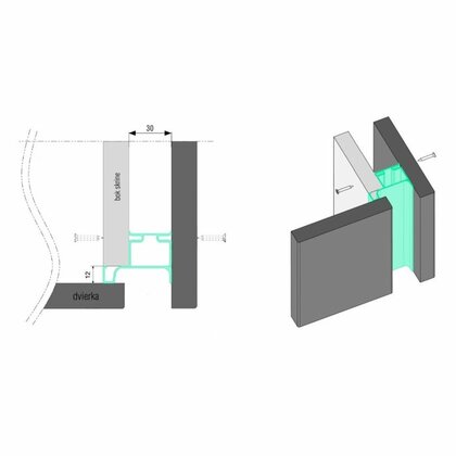 Gripless - Zvislý profil jednostranný 2,7m