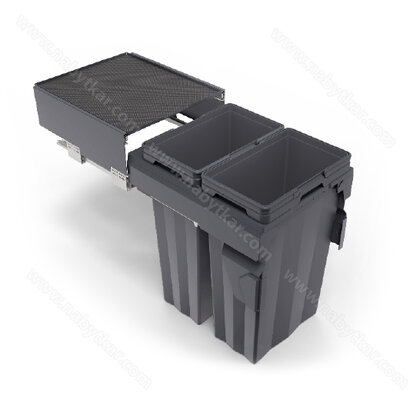 Kôš na odpadky 412-430 x 520 x 540, 66 l.antracit,do 450 mm /Irone