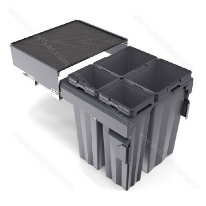 Kôš na odpadky 562-580 x 520 x 540, 84 l.antracit,do 600 mm /Irone