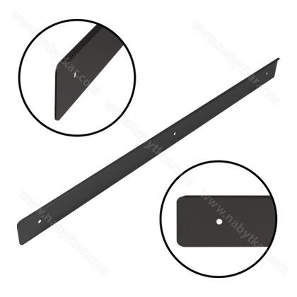 LPD QUATRO 2obl. 38x600-R4.5, Koncova - L, čierna C-35 LPD QUATRO 2obl. 38x600-R4.5, Koncova - L, čierna C-35