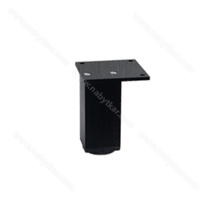 Nábytk.noha N 45X45 B 100mm,  brúsená čierna  s reguláciou /Zobal