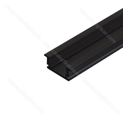 LED PROFIL - Zafrézovatelný profil - čierny C-35 , 3,5m (bez krycej lišty)/Zobal