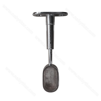 Koncový držiak vešiakovej tyče stopkový uzatvorený, s reguláciou . nikel