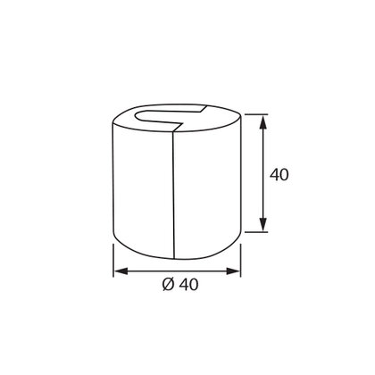 Doraz na dvere Valec, inox