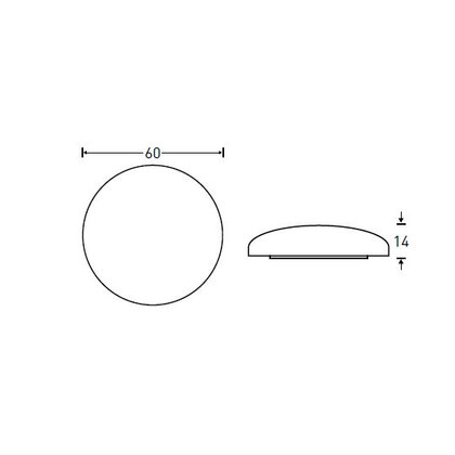 Doraz dverový uchytený na stenu 60 mm , biely