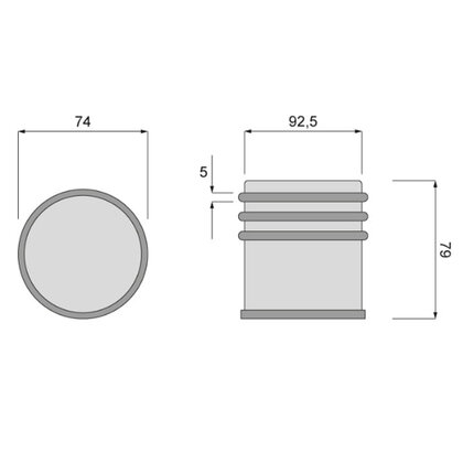 Doraz volnestojaci velký na dvere, čierny