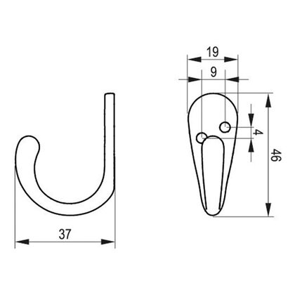 Vešiak SORIA S čierny / Rejs