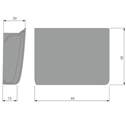 Krytka pre závesné kovanie 63512030ZN 65 kg, sivá / IT