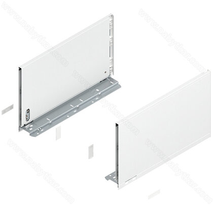 Legrabox, bočnice 770F4002S biele, 400 mm /Blum