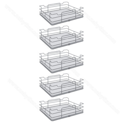 Košíkový set 5ks - INFINITY LINE 255i, šírka: 300mm, chróm / SIGE