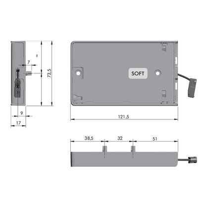 Sklopný lankový mechanizmus KIARO EASY 22-150 soft - Biely