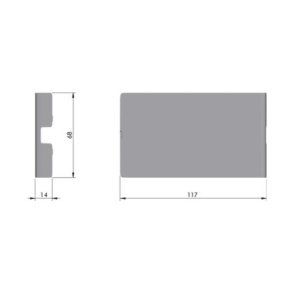 Krytka pre sklopný lankový mech. KIARO EASY- Biela Krytka pre sklopný lankový mech. KIARO EASY- Biela