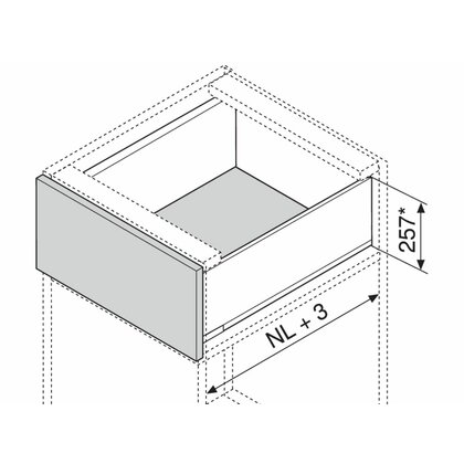 Legrabox, bočnice 770F4002S Orion sivá matná, 400 mm /Blum