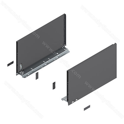 Legrabox, bočnice 770F4002S Orion sivá matná, 400 mm /Blum