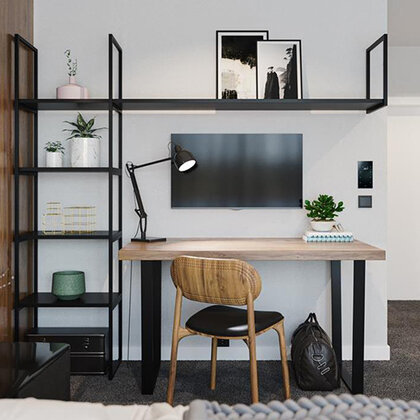 Noha stolová SR24-638-L2-IP1 čierna /Gamet 