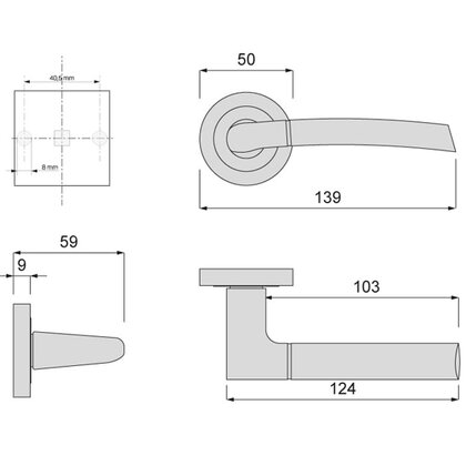 Kľučka CAPRI  K-821-01 G8/G2