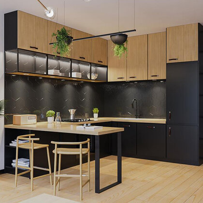 Noha stolová SR23-550-L2-IP1 čierna /Gamet 