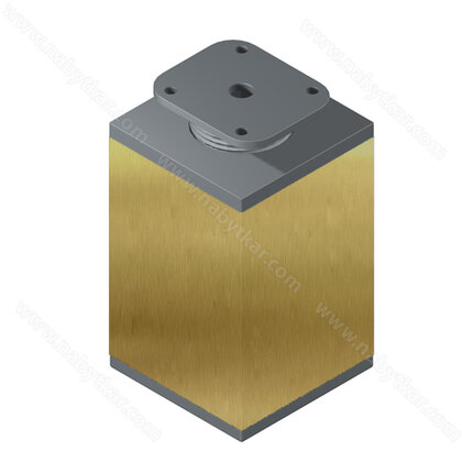 Nábytk.noha N 60x60 B "big", zlatá matná