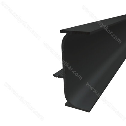 Gripless - Zvislý profil obojstranný na fréz. čierny 2,5 m / SD