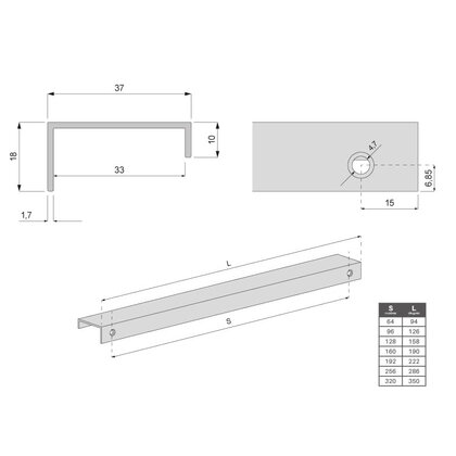 Madlo VERA C-4909A - 128/158 mm, A2 zlaté matné