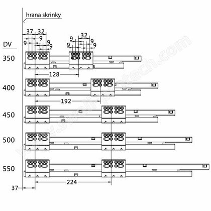 EVObox Evolution 86 set A03(2 Okrúhle relingy), biely