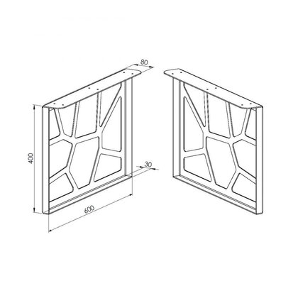 Nohy pre konferenčný stolík PRATO Z-6891 P61 čierny 
